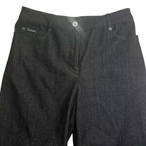 St. John Sport Womens Black Denim Pants Size 4 Cotton/Spandex Blend